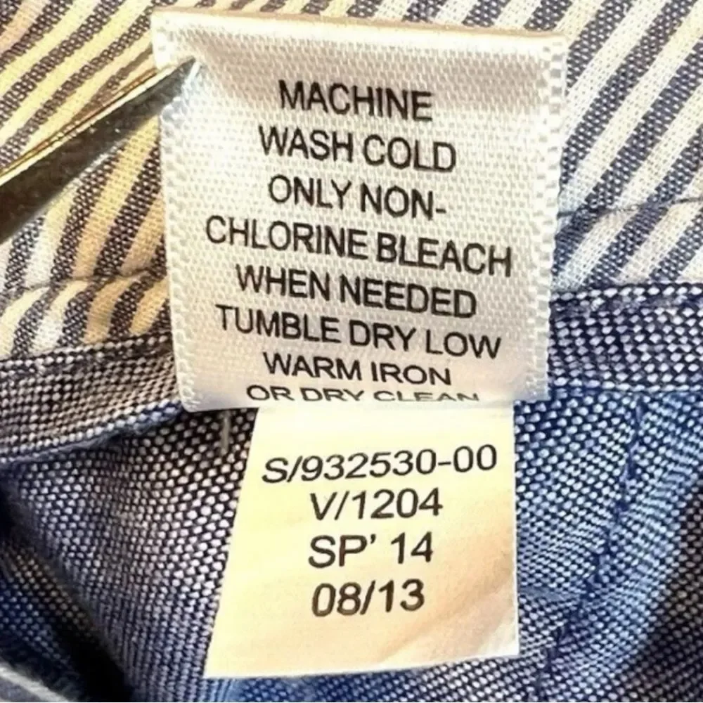 Mens Blue White Pinstripe Chino Shorts Size 35 Banana Republic Aiden Cotton